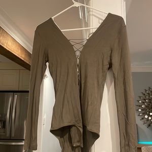 Alexander Wang bodysuit small open front and open back